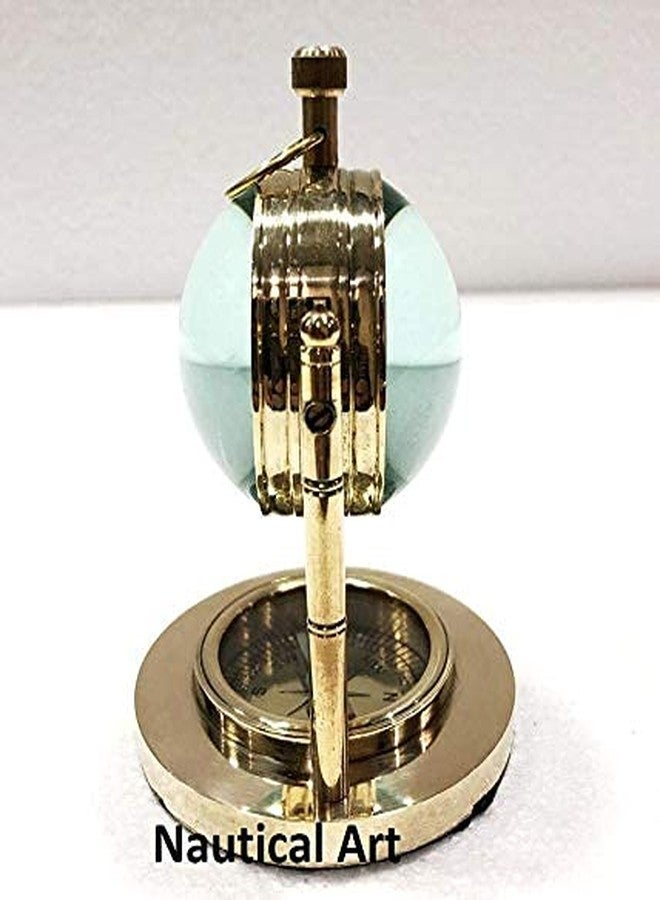 SIAN Antique Victorian London Old Style Brass Clock with Compass for Home Décor/Office Table - Image 2